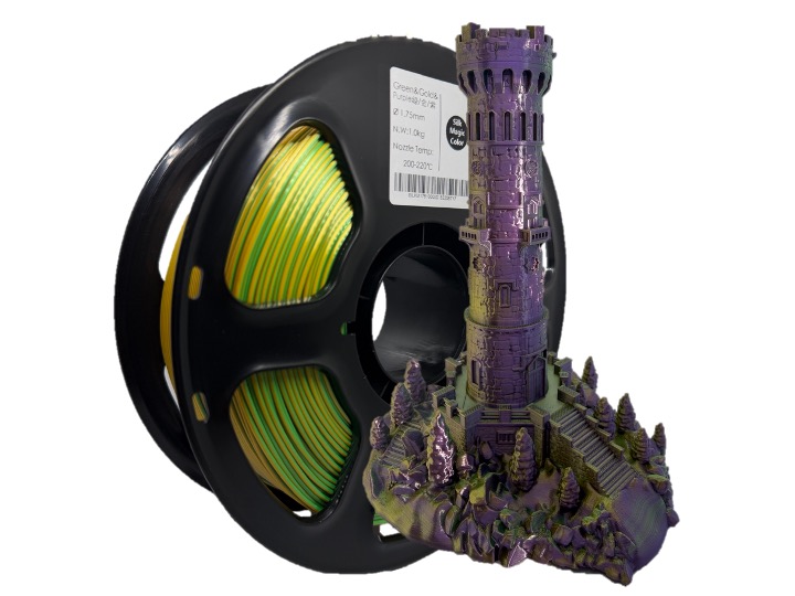 Green, Gold & Purple – PLA Silk
