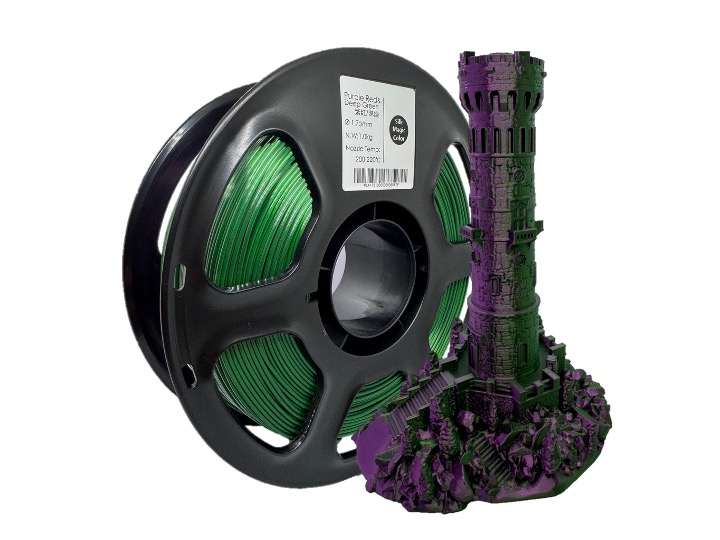 Purple, Red & Deep Green – PLA Silk
